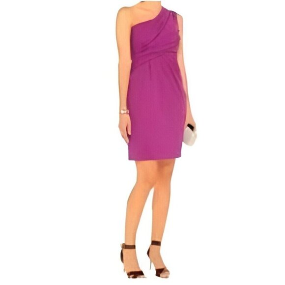 Moschino Cheap And Chic One Shoulder Midi Dress Size 42 US 8 Purple $349 - Picture 1 of 11